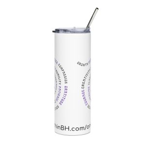 Stainless Steel Tumbler, 20oz Motivational Swirl
