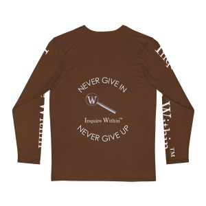 Men's Long Sleeve Shirt with NEVER GIVE IN back(AOP)