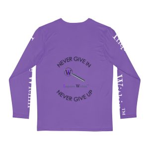 Men's Long Sleeve Shirt with NEVER GIVE IN Back(AOP)