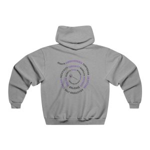 Men's Hooded Sweatshirt-Inspirational INQUIRE WITHIN SWIRL