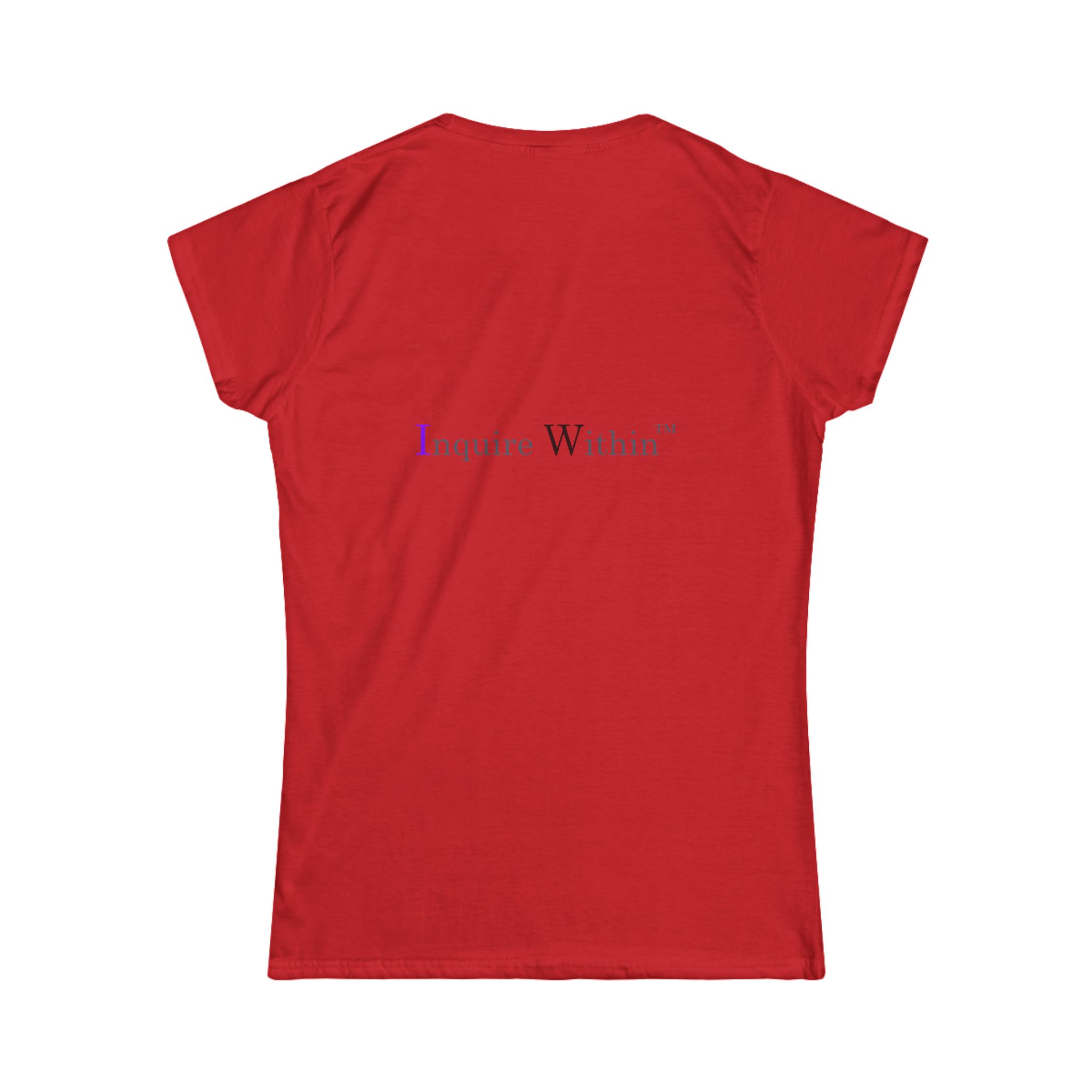 Women's Inspirational Soft style Tee INQUIRE WITHIN "SWIRL LOGO" - Image 17