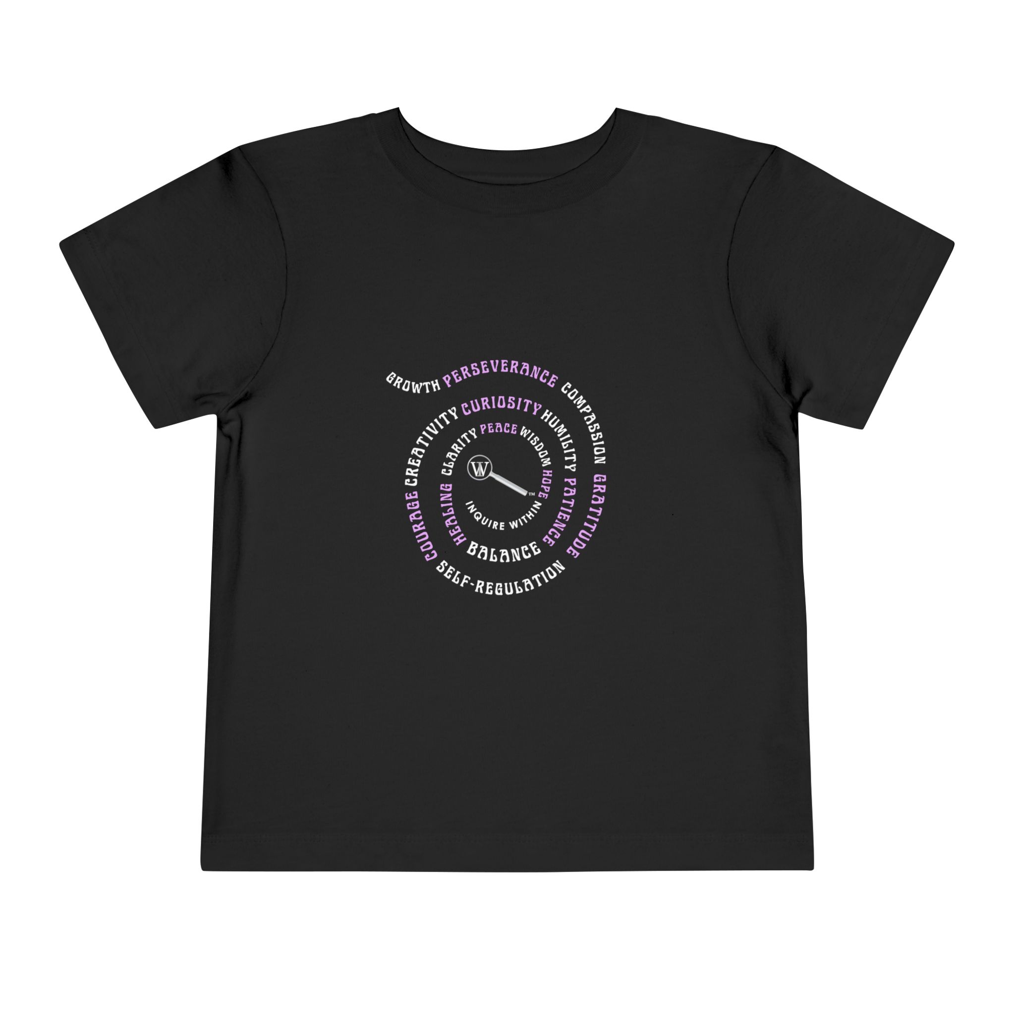 Toddler Tee Inquire Within Swirl — Cute Detective-Inspired Kids Shirt - Image 2