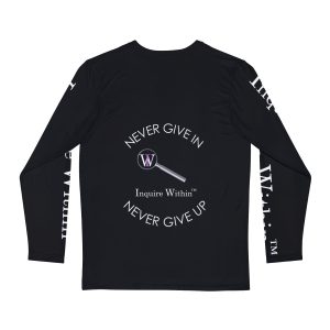 Men's Long Sleeve Shirt NEVER GIVE IN Back(AOP)