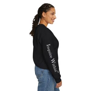 Motivational Crewneck Sweatshirt - INQUIRE WITHIN 'TAKE THE TIME' LOGO