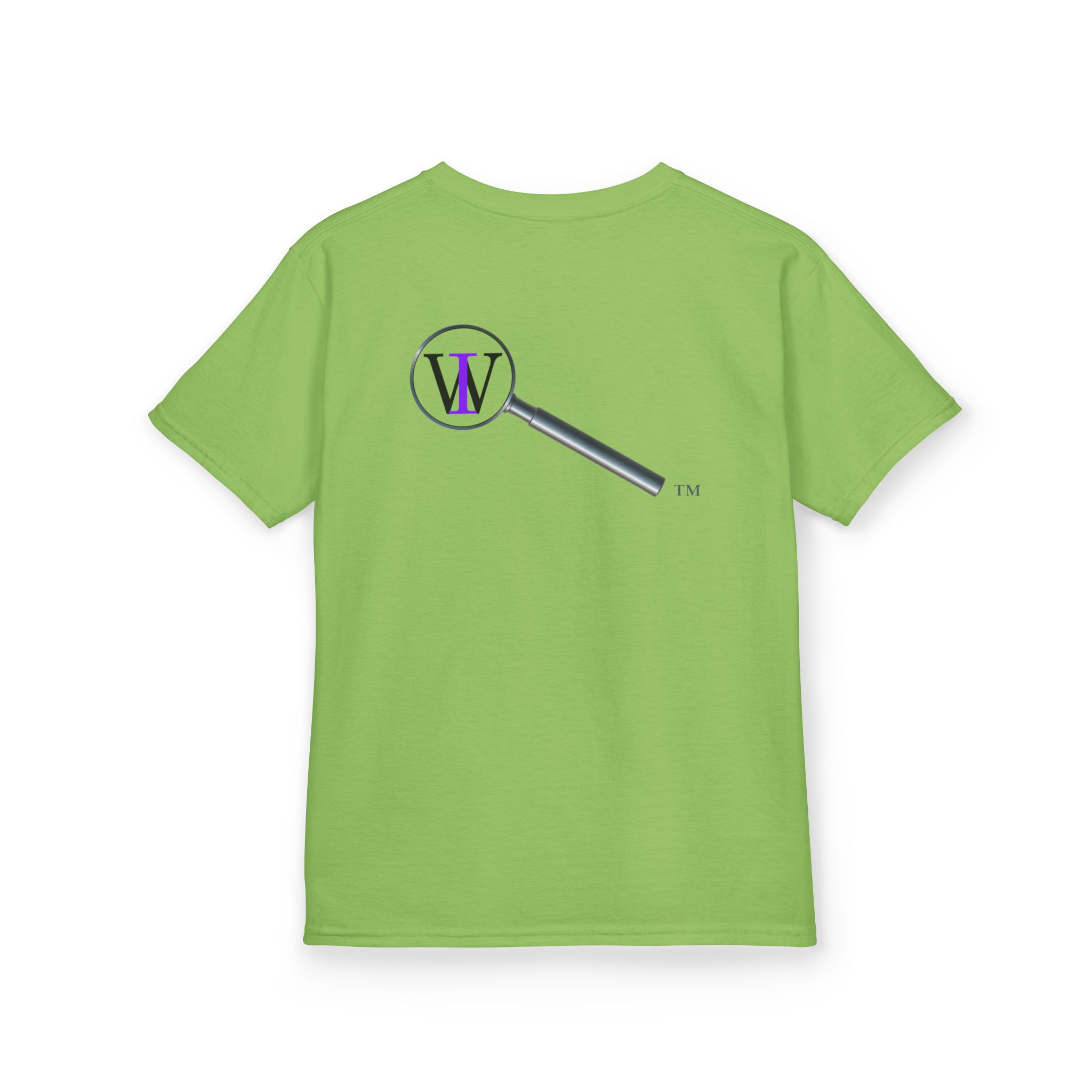 Kids Curiosity Tee — Magnifying Glass Logo & Positive Traits Spiral Kids T‑Shirt - Image 26