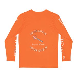 Men's Long Sleeve Shirt with NEVER GIVE IN Back(AOP)