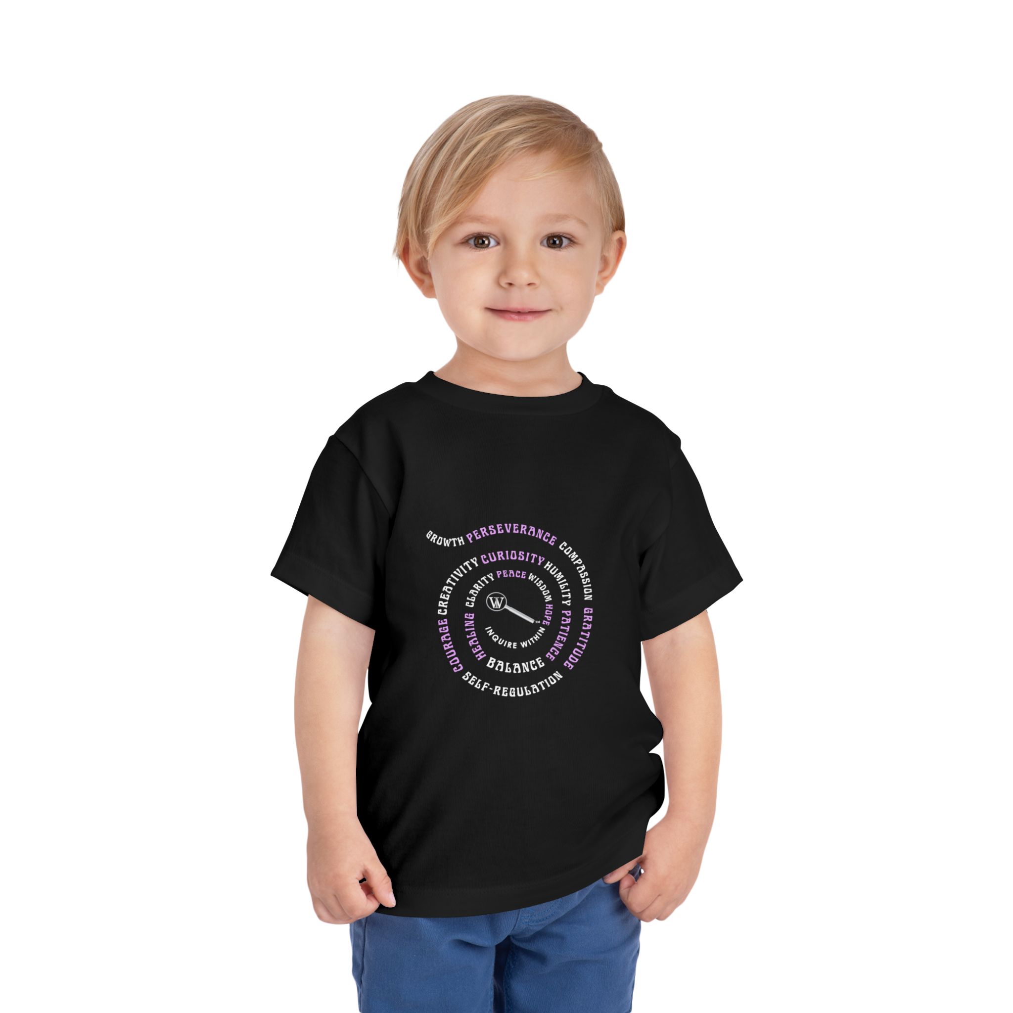 Toddler Tee Inquire Within Swirl — Cute Detective-Inspired Kids Shirt