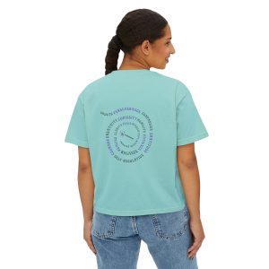 Women's Boxy Tee-INQUIRE WITHIN SWIRL LOGO