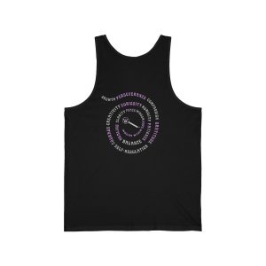 Inspirational Unisex Jersey Tank, Motivational Gym Top, Never Give In, Activewear, Gift for Fitness Lovers, Summer Wear