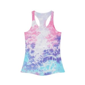 Pastel Tie Dye Racerback Tank Top – Pink Blue Ombre Summer Activewear