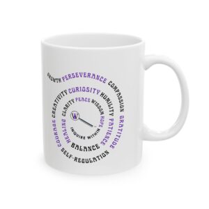 Inquire Within SWIRL Motivational Ceramic Mug, (11oz, 15oz)