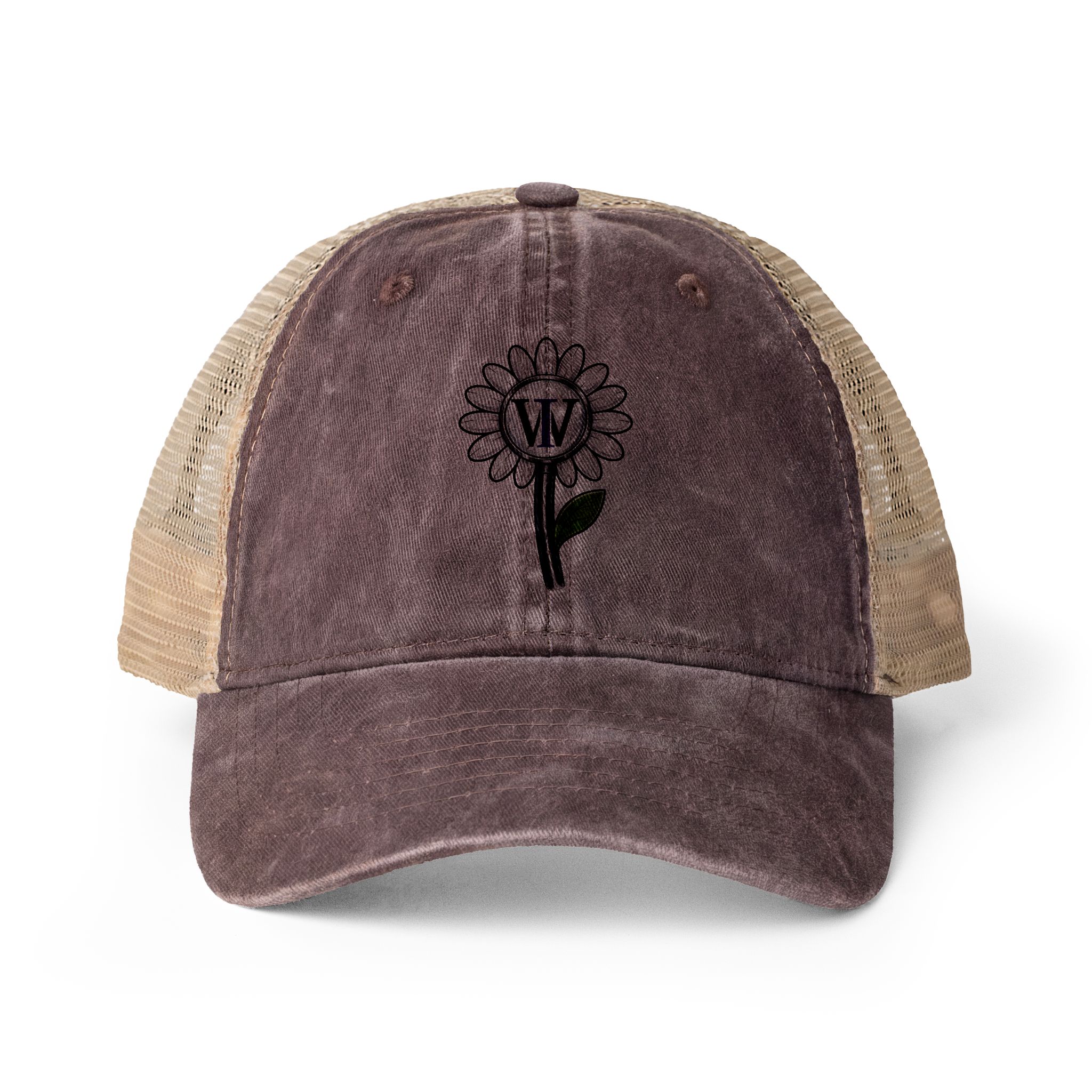 Women's Washed Mesh-Back Cap- Daisy - Image 5