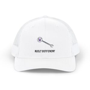 Built Different Wrench Snapback Trucker Cap — Mechanic Builder Hat