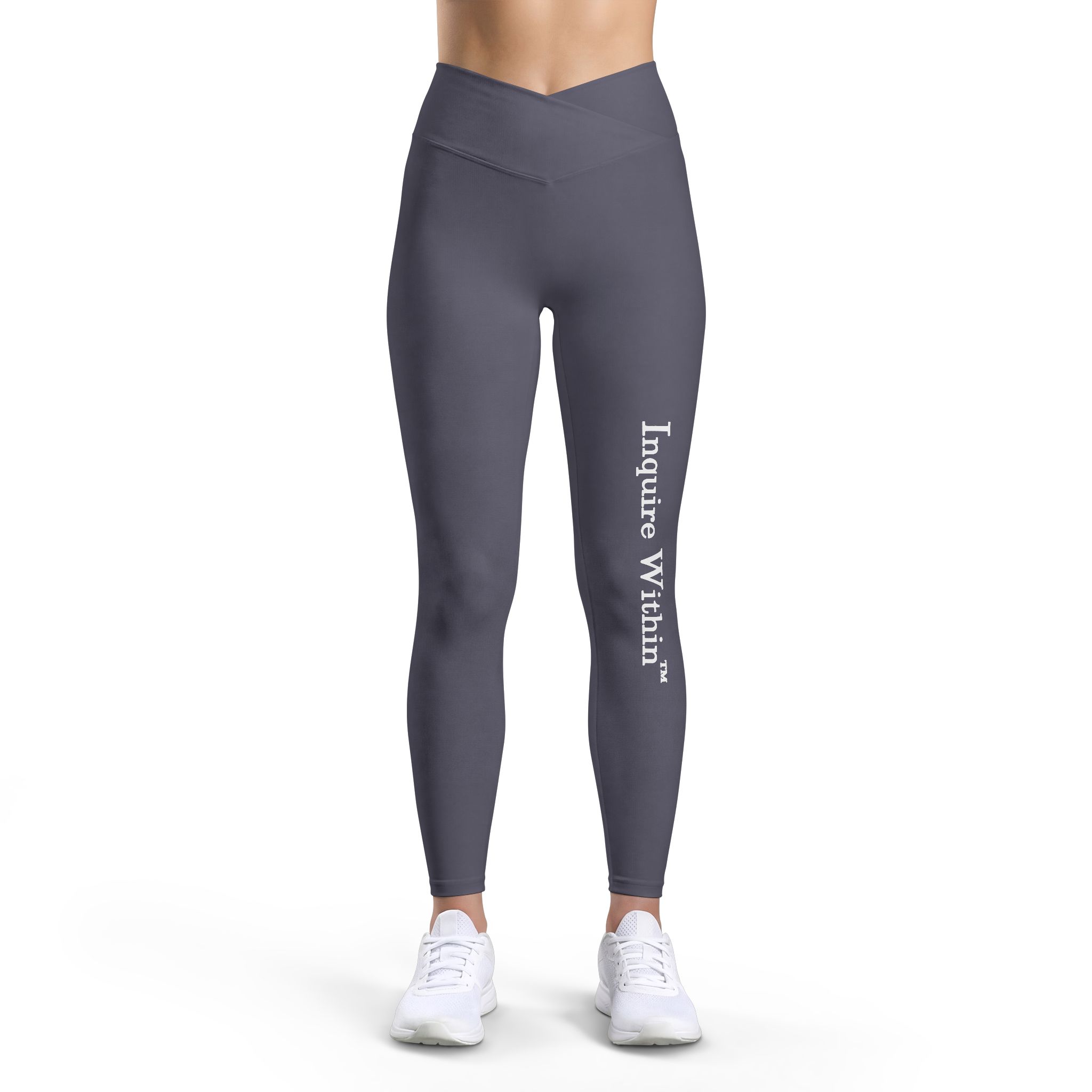 Woman's- 'Inquire Within.' High-Waist Yoga Leggings - Image 4