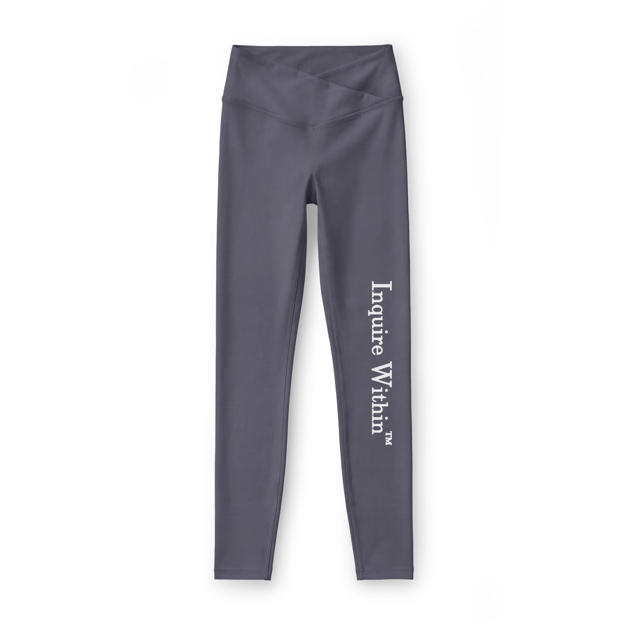 Woman's- 'Inquire Within.' High-Waist Yoga Leggings - Image 3
