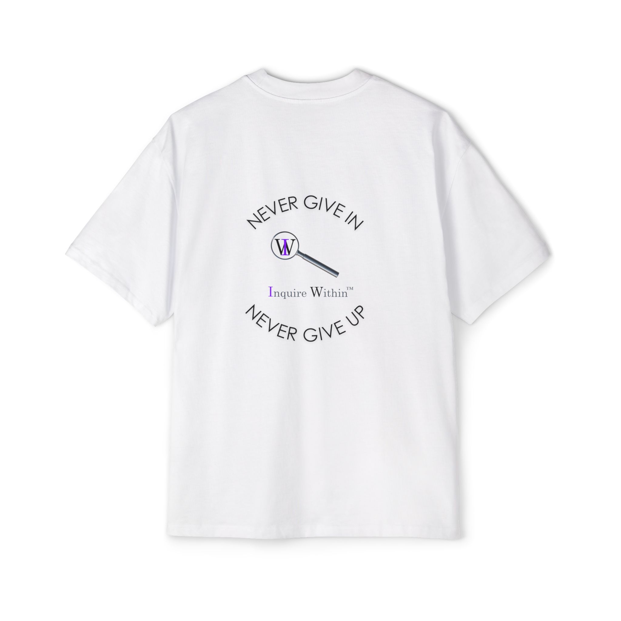 Men's Heavy Oversized Tee- "Inquire Within" - Image 2