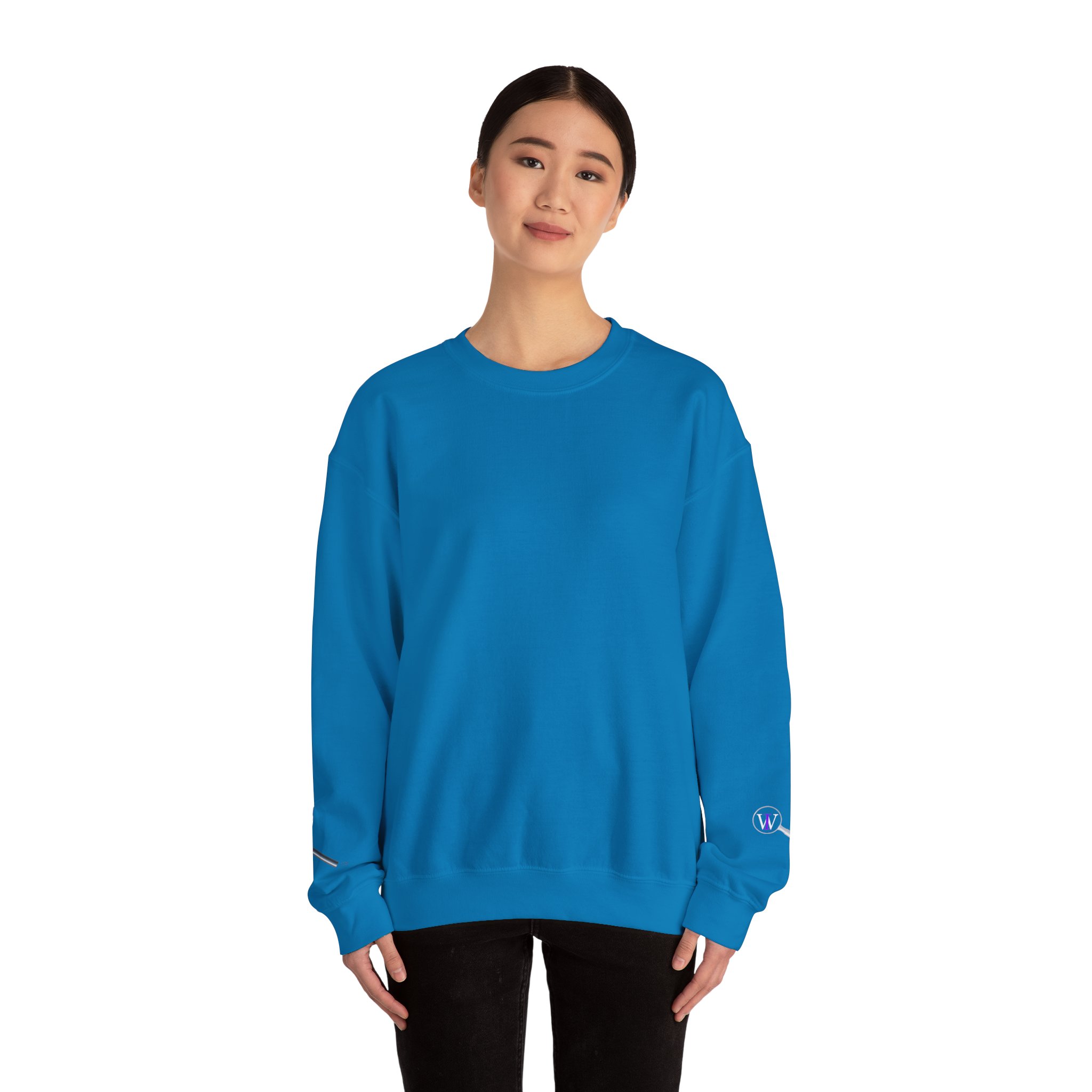 Unisex Crewneck Sweatshirt- Inquire Within Back and Spyglass on sleeves - Image 24