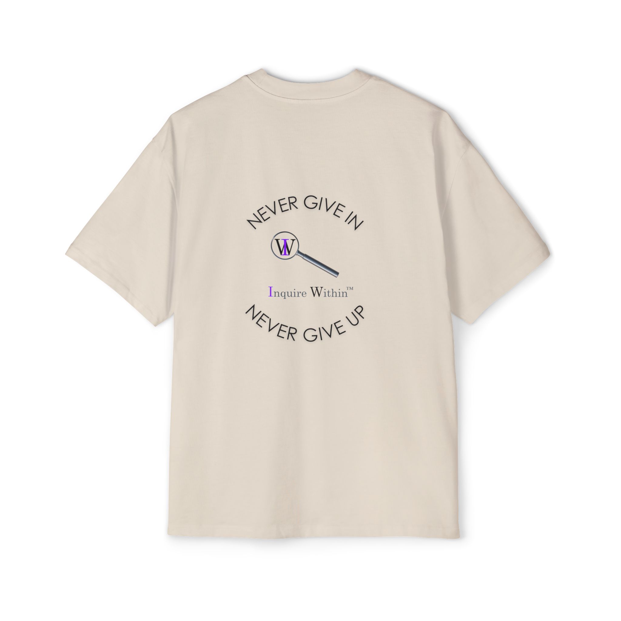 Men's Heavy Oversized Tee- "Inquire Within" - Image 18