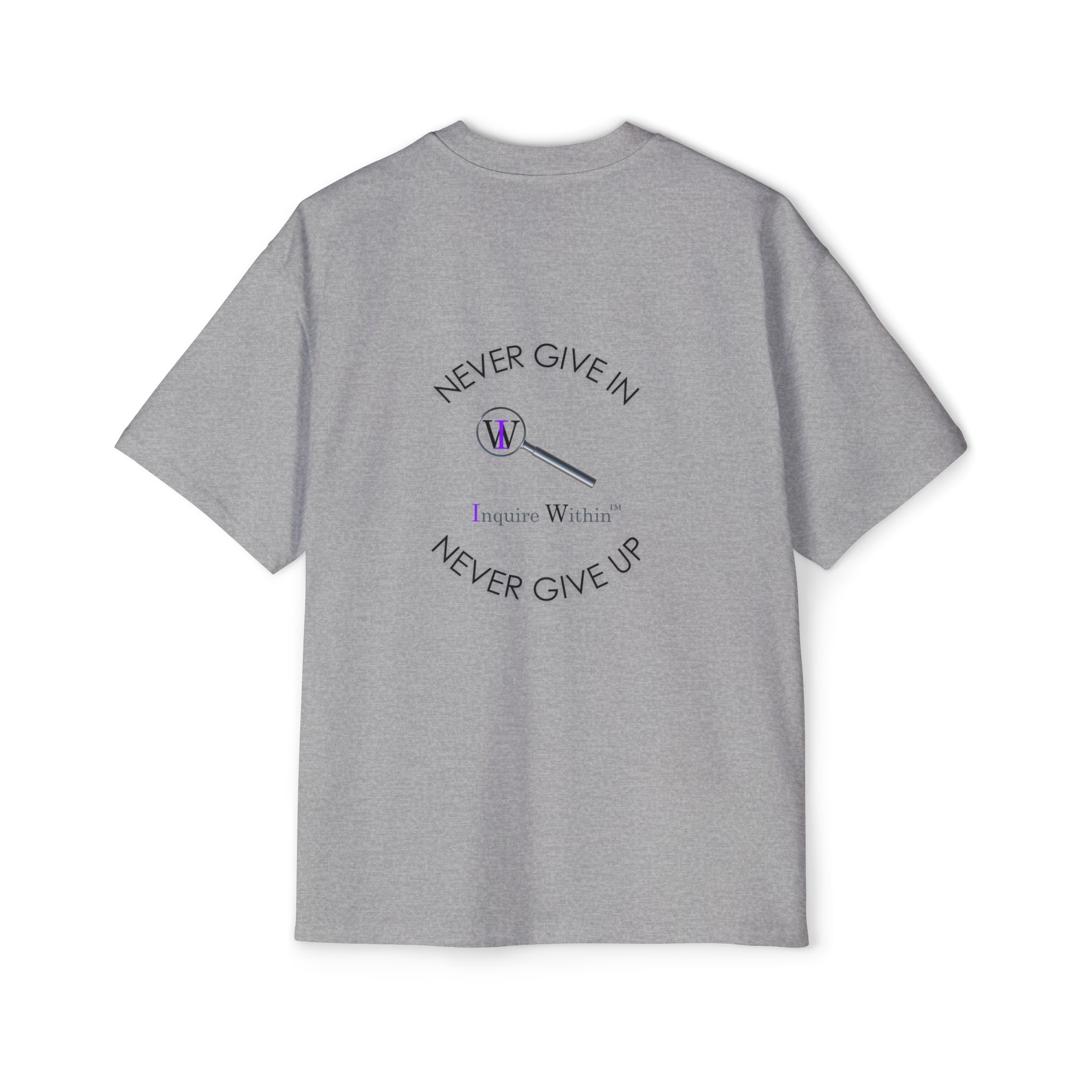 Men's Heavy Oversized Tee- "Inquire Within" - Image 26