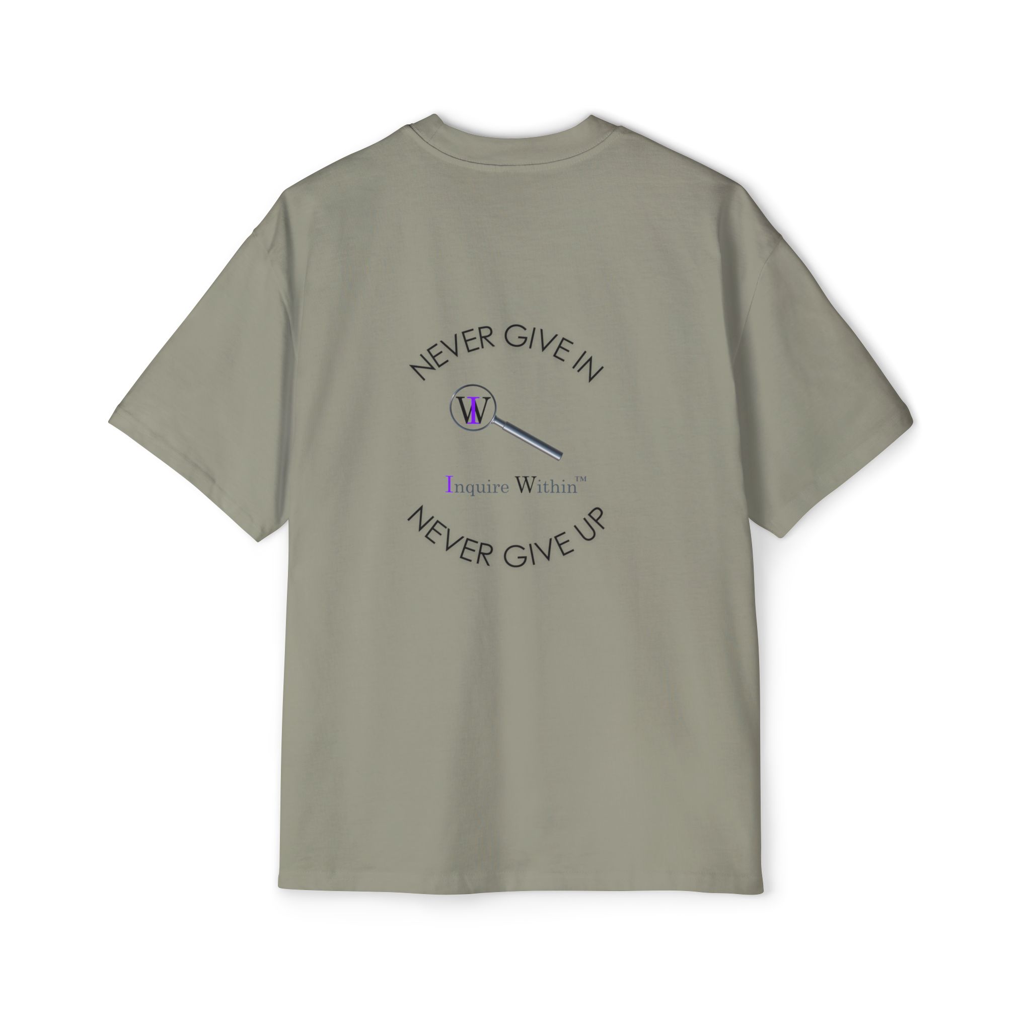 Men's Heavy Oversized Tee- "Inquire Within" - Image 34