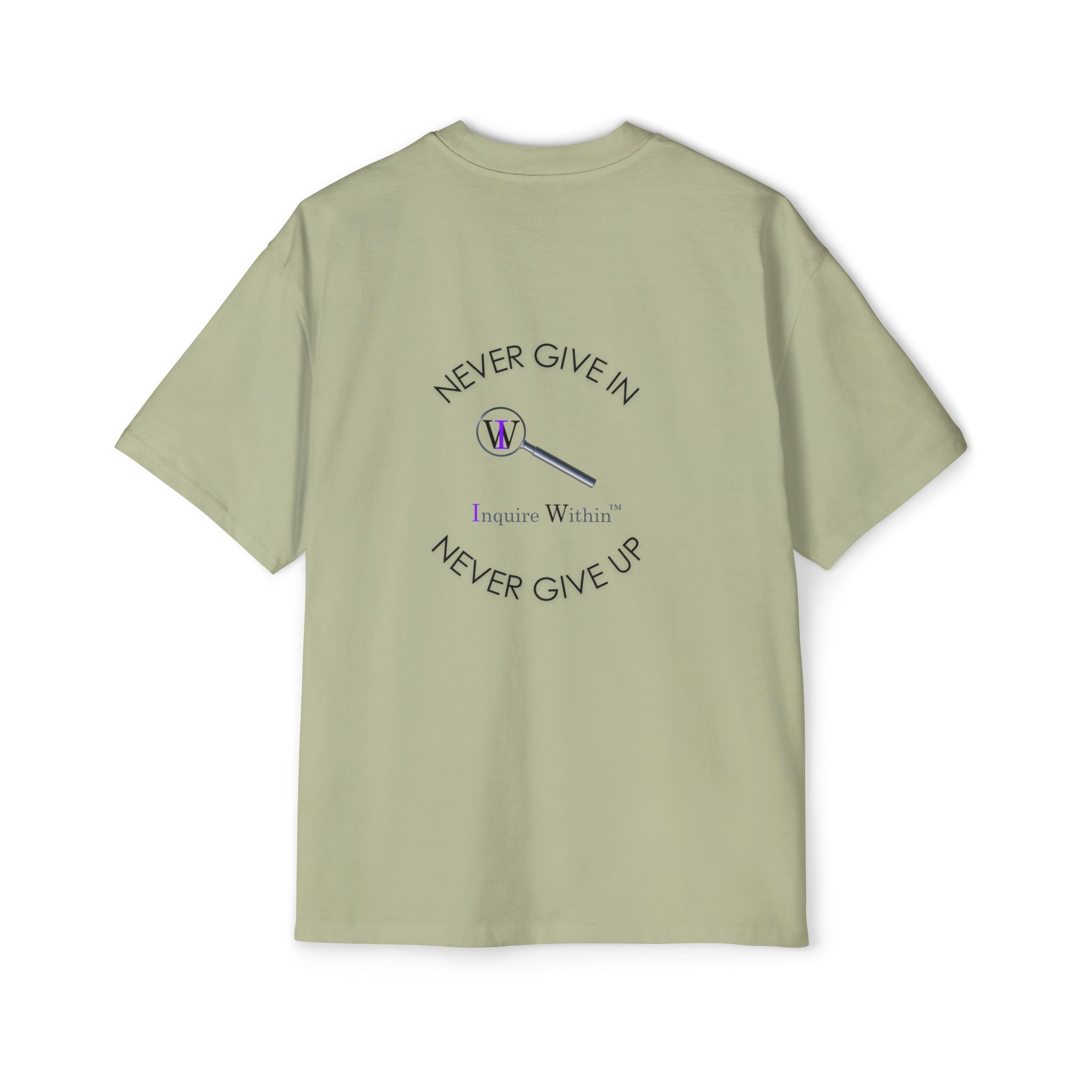 Men's Heavy Oversized Tee- "Inquire Within" - Image 30