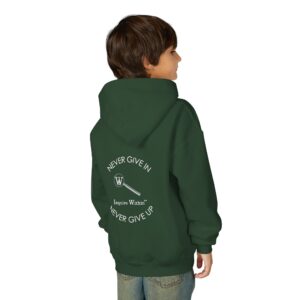 Youth Heavy Blend Hoodie with Minimalist Clock Design