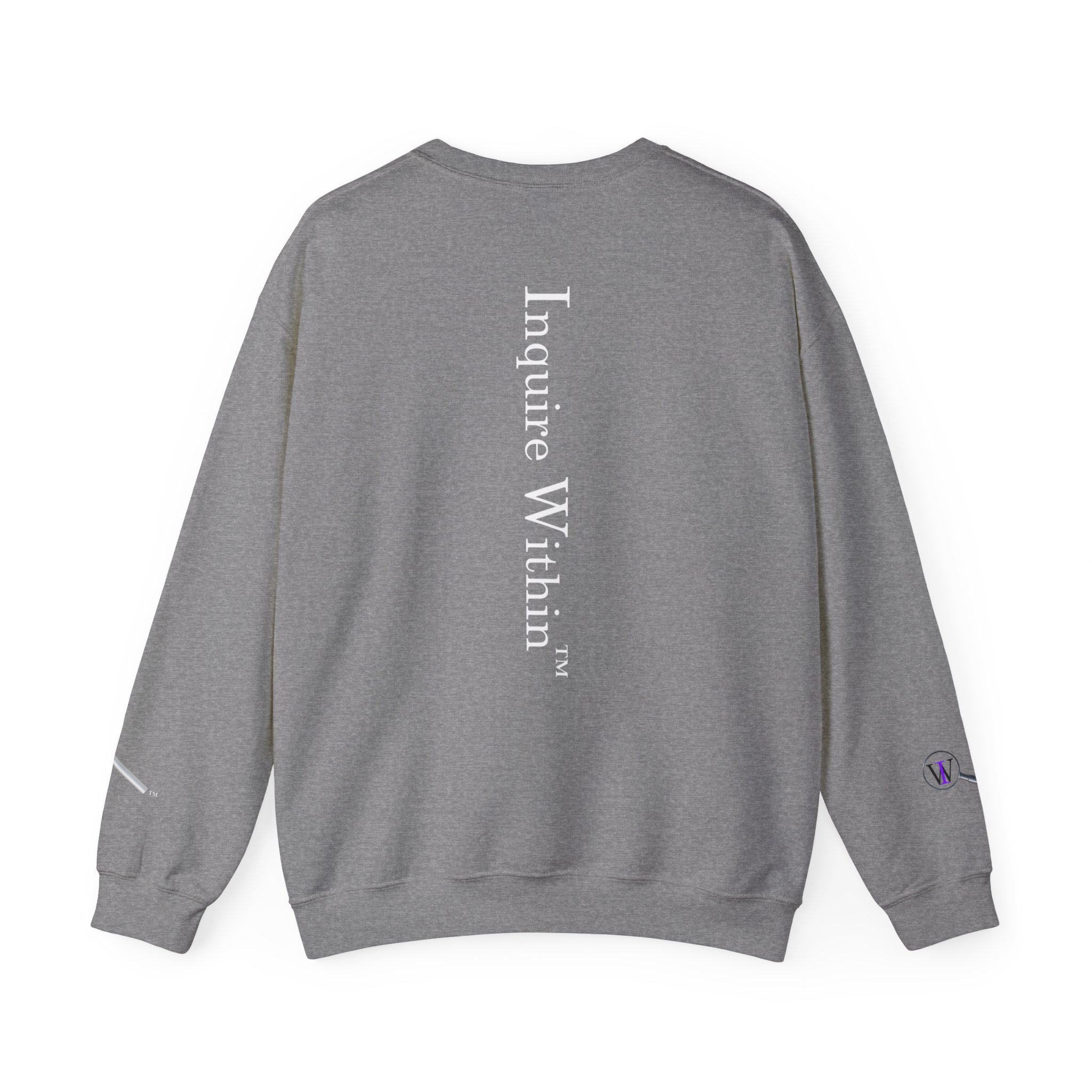 Unisex Crewneck Sweatshirt- Inquire Within Back and Spyglass on sleeves - Image 18