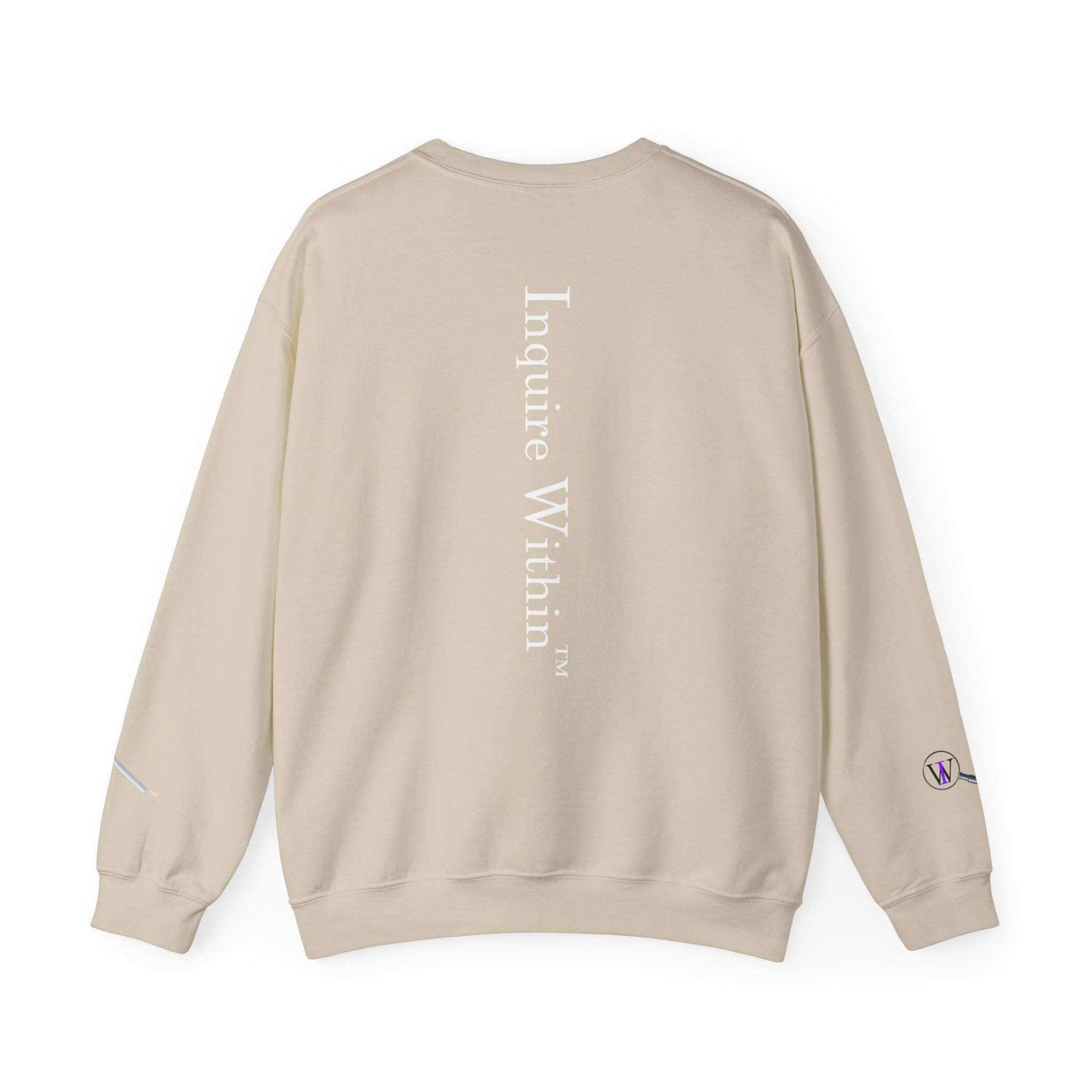 Unisex Crewneck Sweatshirt- Inquire Within Back and Spyglass on sleeves - Image 42