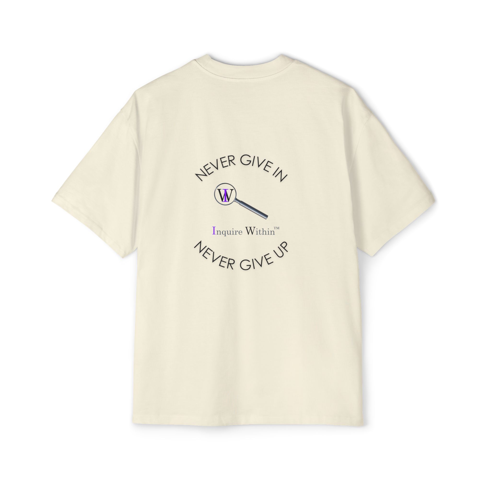 Men's Heavy Oversized Tee- "Inquire Within" - Image 22