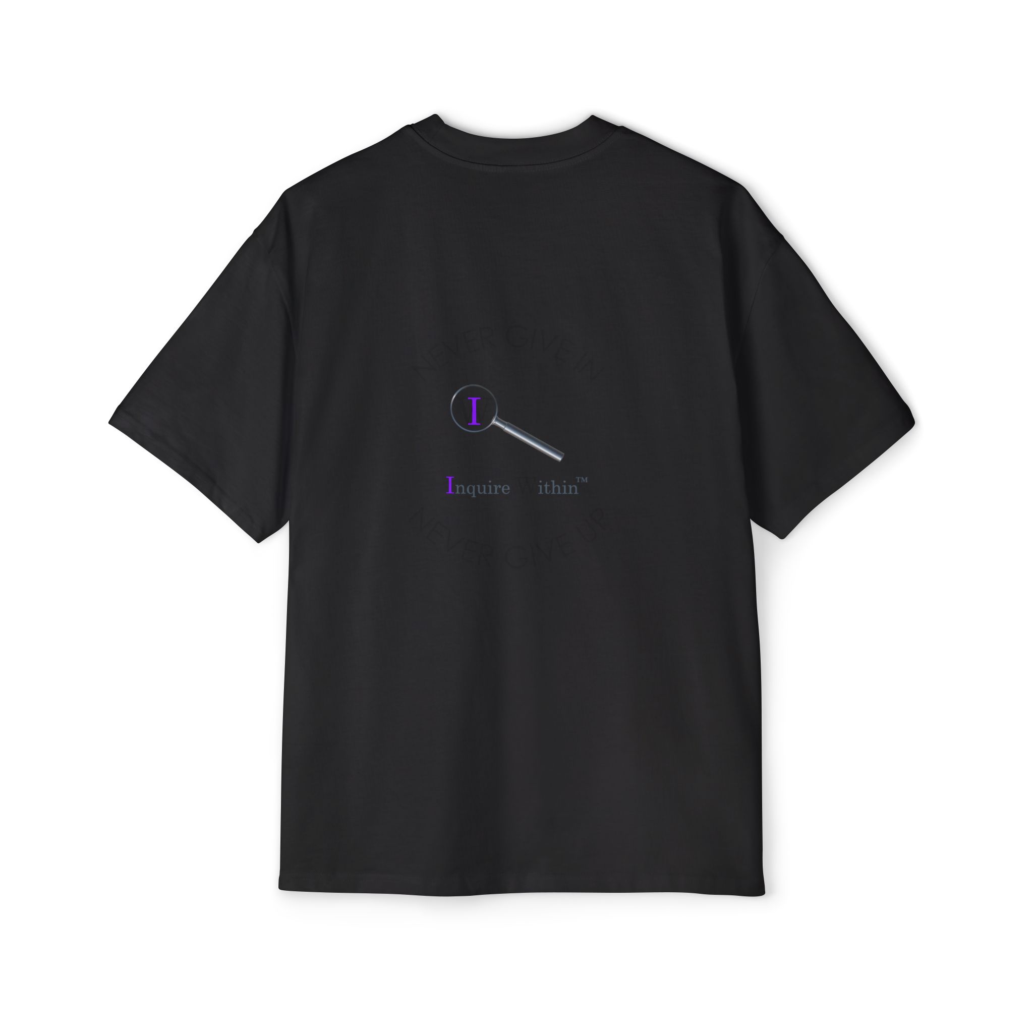 Men's Heavy Oversized Tee- "Inquire Within" - Image 14