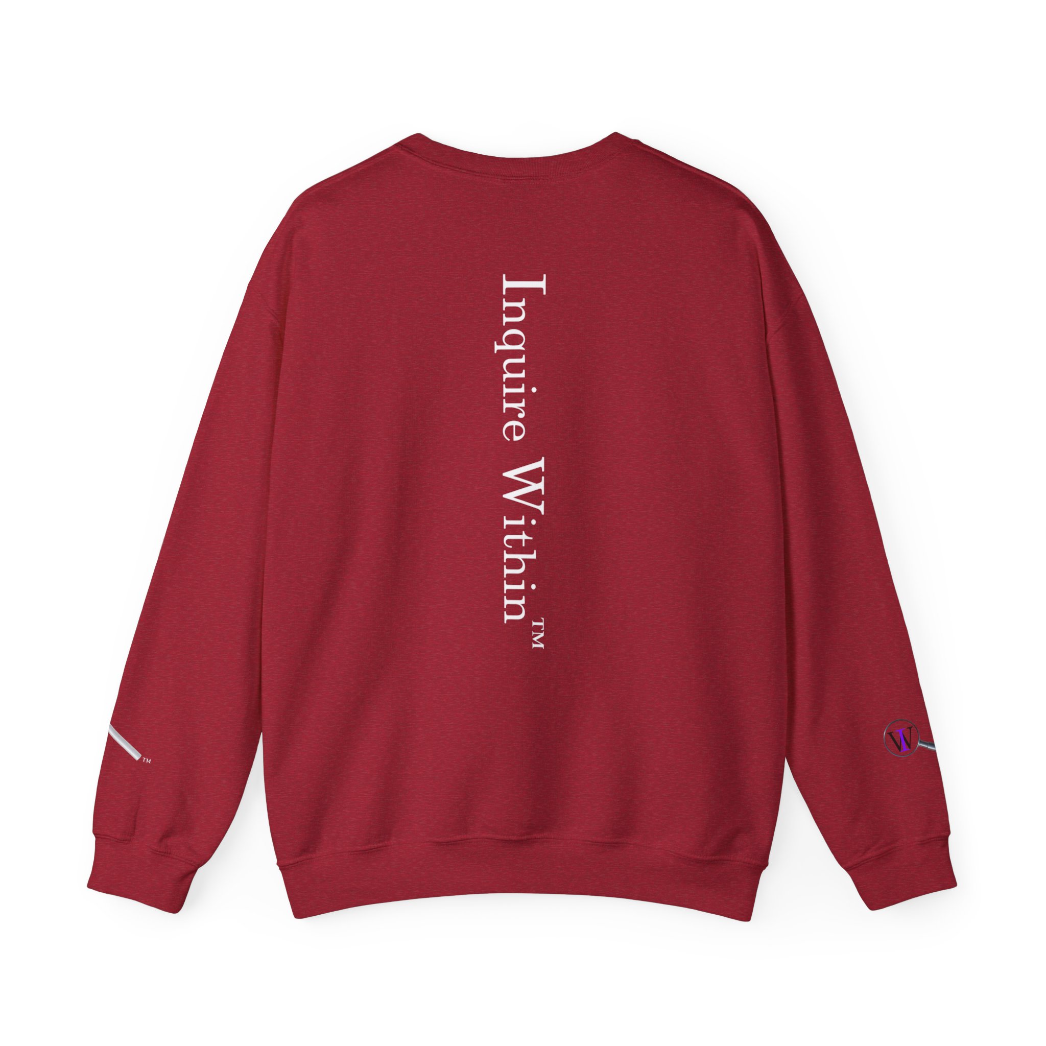 Unisex Crewneck Sweatshirt- Inquire Within Back and Spyglass on sleeves - Image 34