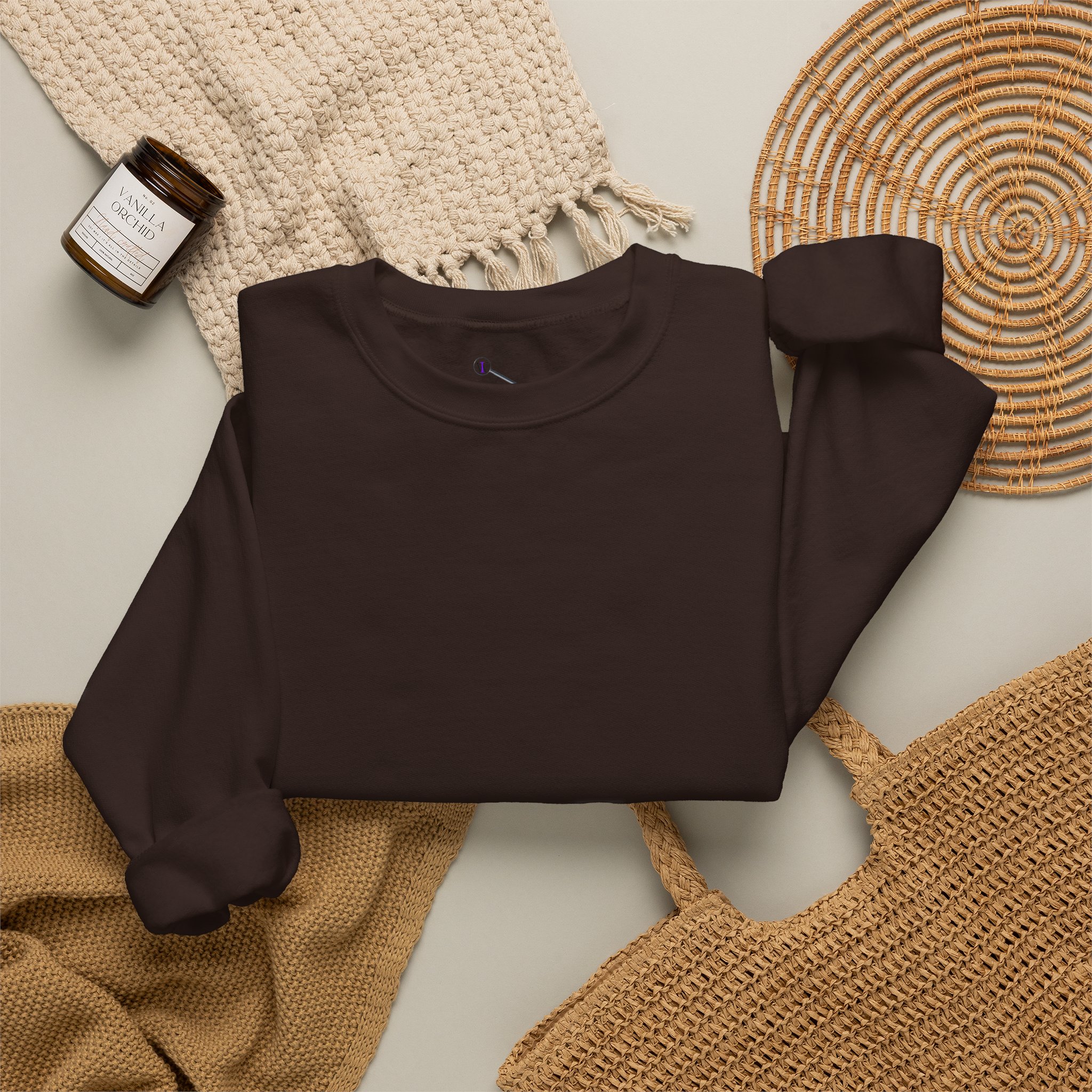 Unisex Crewneck Sweatshirt- Inquire Within Back and Spyglass on sleeves - Image 48